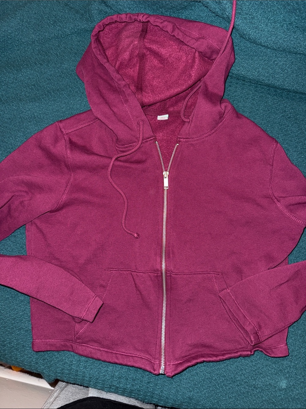 Old Navy Women's Zip-Up Hoodie in Deep Berry Pink